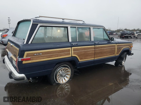 1987 Jeep Grand Wagoneer with VIN 1JCNJ15U7HT006097, listed as a Copart auction lot 89191925 with 119,168 mi miles and Salvage title. Bid and sale history available at DreamBid. Image 3.