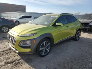 2019 Hyundai Kona Ultimate with VIN KM8K53A54KU215197, listed as a Copart auction lot 84950934 with 68,600 mi miles and Salvage Title. Bid and sale history available at carsss.com. Image 1.