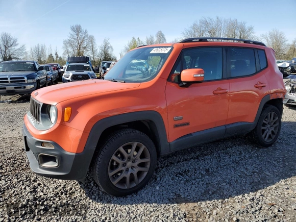 2016 Jeep Renegade Latitude with VIN ZACCJBBT8GPD87477, listed as a Copart auction lot 49925375 with 73,585 mi miles and Salvage Title. Bid and sale history available at carsss.com. Image 1.