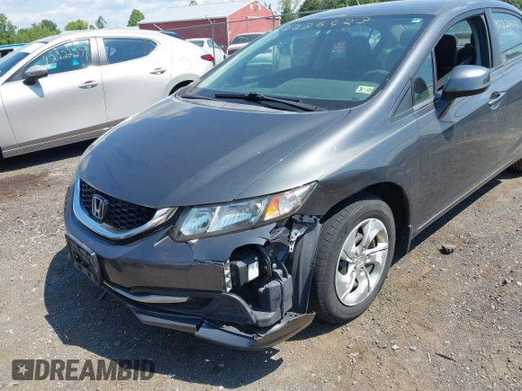 2013 Honda Civic LX with VIN 2HGFB2F58DH550407, listed as a IAAI auction lot 42226423 with 152,007 mi miles and . Bid and sale history available at DreamBid. Image 6.