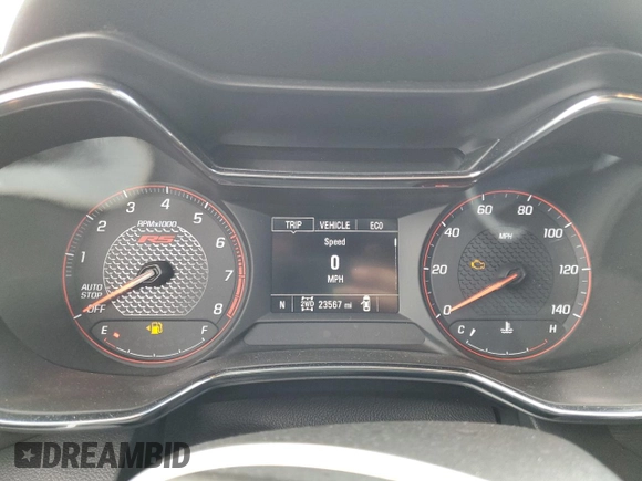 2022 Chevrolet TrailBlazer RS with VIN KL79MUSL4NB082057, listed as a Copart auction lot 47556905 with 23,567 mi miles and Salvage Title. Bid and sale history available at DreamBid. Image 9.