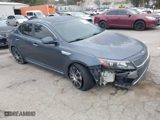2014 Kia Optima Hybrid LX with VIN KNAGM4AD4E5066067, listed as a IAAI auction lot 41884259 with 131,077 mi miles. Bid and sale history available at carsss.com. Image 1.