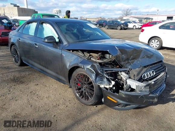 2019 Audi A4 Premium Plus with VIN WAUENAF48KA096381, listed as a IAAI auction lot 41000378 with 66,995 mi miles. Bid and sale history available at carsss.com. Image 1.
