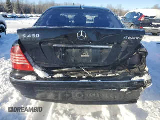 2003 Mercedes-Benz S-Class 4.3L with VIN WDBNG83J13A342008, listed as a Copart auction lot 86048674 with 222,223 mi miles and Salvage Title. Bid and sale history available at carsss.com. Image 6.