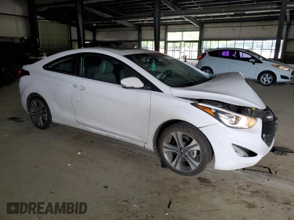 2014 Hyundai Elantra Coupe with VIN KMHDH6AH2EU026158, listed as a Copart auction lot 68703794 with 99,404 mi miles and Salvage Title. Bid and sale history available at carsss.com. Image 4.