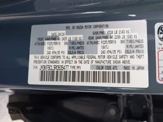 2024 Mazda CX-5 S Carbon Edition with VIN JM3KFBCL3R0505477, listed as a IAAI auction lot 42245851 with 17,954 mi miles and . Bid and sale history available at DreamBid. Image 9.