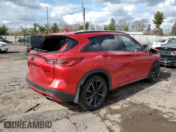 2023 Infiniti QX50 Sport with VIN 3PCAJ5FB8PF115450, listed as a Copart auction lot 44619754 with 29,605 mi miles and Salvage Title. Bid and sale history available at DreamBid. Image 3.