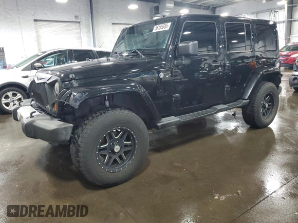 2012 Jeep Wrangler Unlimited Sahara with VIN 1C4BJWEG8CL235893, listed as a Copart auction lot 58195585 with 142,179 mi miles and Salvage title. Bid and sale history available at DreamBid. Image 1.