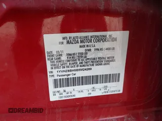 2011 Mazda Mazda6 i Sport with VIN 1YVHZ8BH6B5M24289, listed as a IAAI auction lot 42138047 with 190,805 mi miles. Bid and sale history available at carsss.com. Image 9.
