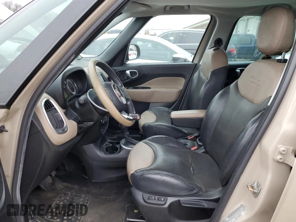 2014 FIAT 500L Lounge with VIN ZFBCFACH1EZ018158, listed as a Copart auction lot 44013195 with 113,260 mi miles and Clean Title. Bid and sale history available at DreamBid. Image 7.