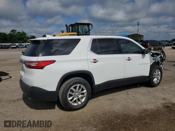 2020 Chevrolet Traverse LS with VIN 1GNERFKW7LJ294082, listed as a Copart auction lot 57498095 with 47,760 mi miles and Salvage title. Bid and sale history available at DreamBid. Image 3.
