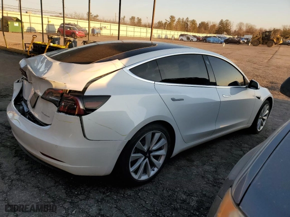 2019 Tesla Model 3 Long Range with VIN 5YJ3E1EB3KF494308, listed as a Copart auction lot 88750855 with 81,765 mi miles and Salvage Title. Bid and sale history available at carsss.com. Image 3.