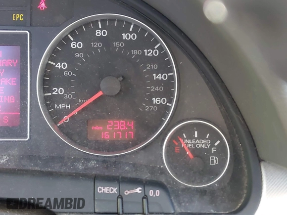 2008 Audi A4 2.0T with VIN WAUDF78E78A050728, listed as a IAAI auction lot 41400492 with 161,717 mi miles. Bid and sale history available at carsss.com. Image 7.
