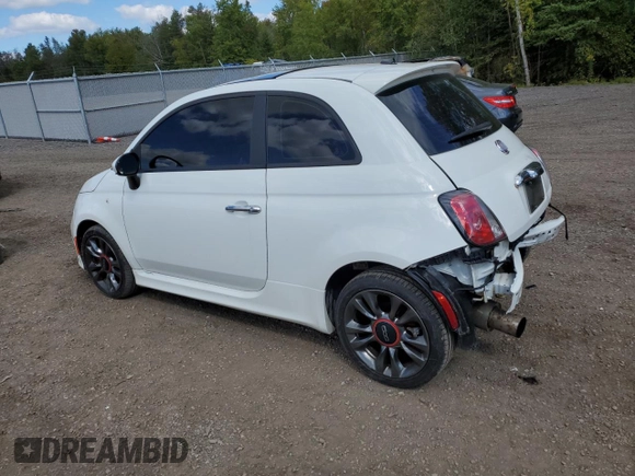 2015 FIAT 500 Turbo with VIN 3C3CFFHH3FT507502, listed as a Copart auction lot 69024104 with 184,468 mi miles and Salvage Title. Bid and sale history available at carsss.com. Image 2.