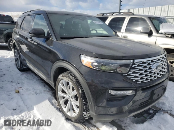 2021 Ford Explorer Platinum with VIN 1FM5K8HC0MGB44170, listed as a Copart auction lot 41874885 with 58,730 mi miles and Salvage Title. Bid and sale history available at carsss.com. Image 4.