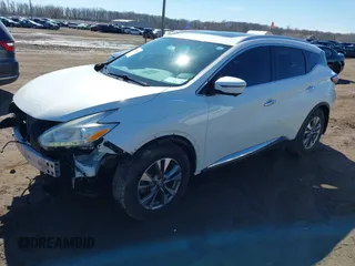 2016 Nissan Murano S with VIN 5N1AZ2MH9GN135072, listed as a IAAI auction lot 41822168 with 79,379 mi miles and . Bid and sale history available at DreamBid. Image 17.