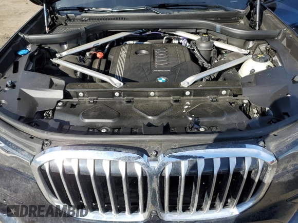 2022 BMW X7 xDrive40i with VIN 5UXCW2C02N9M84404, listed as a Copart auction lot 45557825 with 0 mi miles and Salvage Title. Bid and sale history available at carsss.com. Image 12.