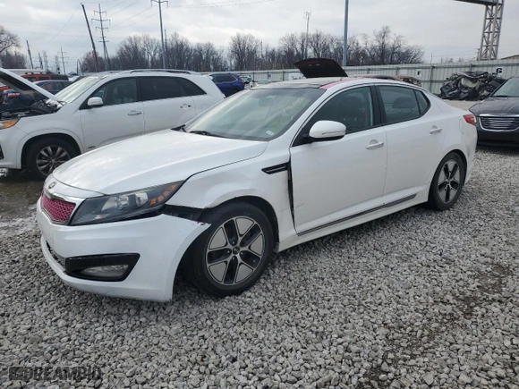 2012 Kia Optima Hybrid with VIN KNAGM4AD1C5015140, listed as a Copart auction lot 83005014 with 0 mi miles and Clean Title. Bid and sale history available at carsss.com. Image 1.