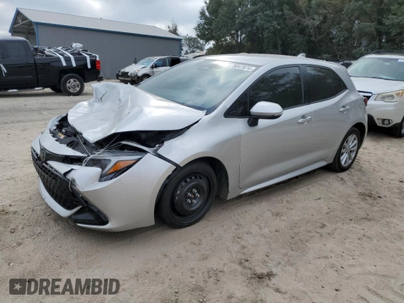 2023 Toyota Corolla Hatchback SE with VIN JTND4MBE8P3197848, listed as a Copart auction lot 75847874 with Not Provided miles and Salvage Title. Bid and sale history available at carsss.com. Image 1.
