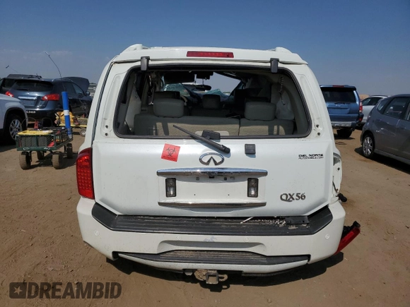 2007 Infiniti QX56 with VIN 5N3AA08C47N802888, listed as a Copart auction lot 65978244 with 0 mi miles and Salvage Title. Bid and sale history available at carsss.com. Image 6.