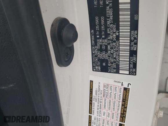 2020 Lexus RX 350L with VIN JTJHZKFA0L2025443, listed as a Copart auction lot 55169035 with Not provided miles and Salvage title. Bid and sale history available at DreamBid. Image 13.