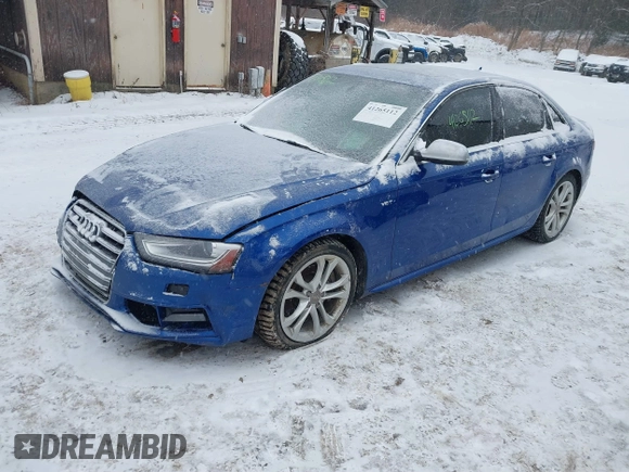 2015 Audi S4 Premium Plus with VIN WAUDGAFLXFA114706, listed as a IAAI auction lot 41265112 with 187,592 mi miles. Bid and sale history available at carsss.com. Image 2.