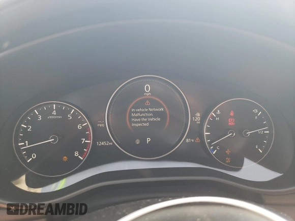2021 Mazda 3 2.5 Turbo with VIN JM1BPBAY1M1311585, listed as a Copart auction lot 71673614 with 12,452 mi miles and Salvage Title. Bid and sale history available at DreamBid. Image 9.