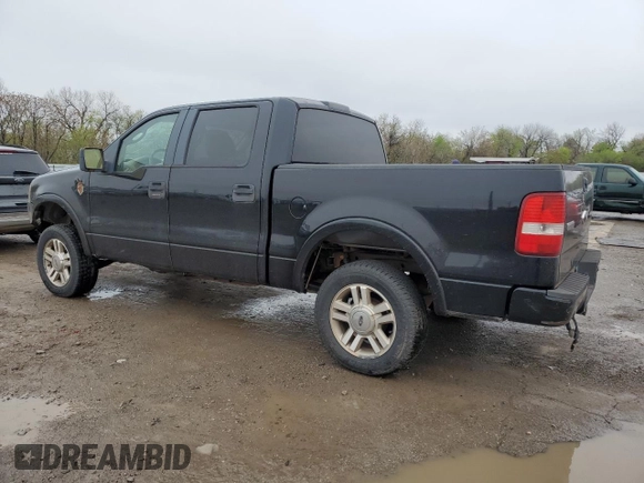 2007 Ford F-150 XLT with VIN 1FTPW14V67KC63990, listed as a Copart auction lot 50881595 with 187,770 mi miles and Salvage Title. Bid and sale history available at carsss.com. Image 2.