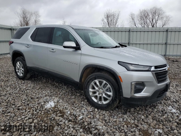 2022 Chevrolet Traverse LS with VIN 1GNEVLKW5NJ108245, listed as a Copart auction lot 50186695 with 0 mi miles and Clean Title. Bid and sale history available at carsss.com. Image 4.