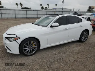 2017 Alfa Romeo Giulia with VIN ZARFAEDN7H7559323, listed as a Copart auction lot 56077015 with 77,258 mi miles and Salvage title. Bid and sale history available at DreamBid. Image 1.