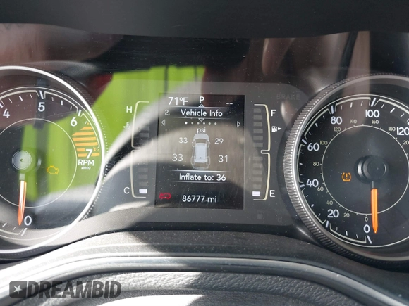 2019 Jeep Cherokee Latitude with VIN 1C4PJMCB5KD212940, listed as a IAAI auction lot 41762856 with 86,777 mi miles. Bid and sale history available at carsss.com. Image 7.