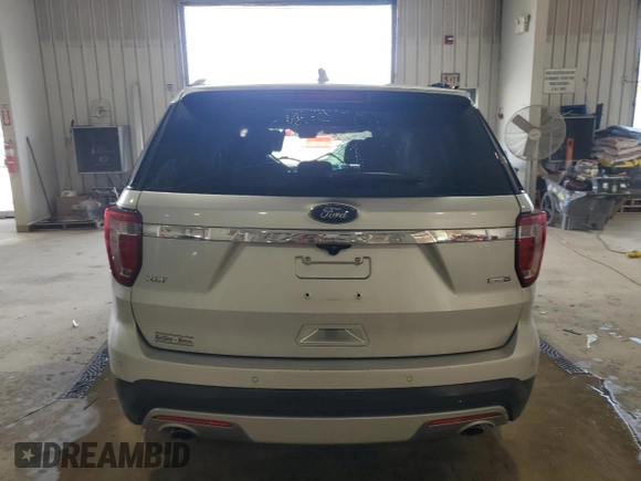 2017 Ford Explorer XLT with VIN 1FM5K8DHXHGC02258, listed as a Copart auction lot 55063895 with 111,488 mi miles and Salvage title. Bid and sale history available at DreamBid. Image 6.