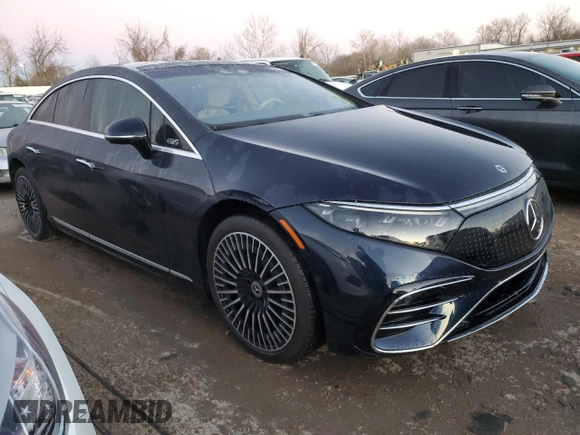 2022 Mercedes-Benz EQS with VIN W1KCG2DB0NA004556, listed as a Copart auction lot 78992023 with 16,271 mi miles and Salvage Title. Bid and sale history available at carsss.com. Image 4.