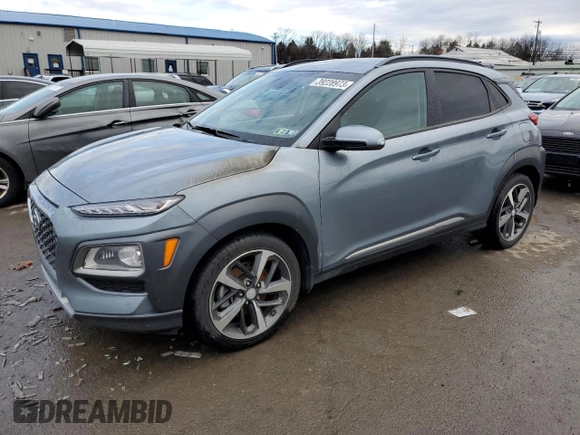 2021 Hyundai Kona Limited with VIN KM8K3CA55MU608912, listed as a Copart auction lot 39228973 with 40,870 mi miles. Bid and sale history available at carsss.com. Image 1.