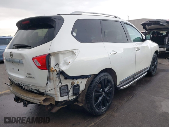 2017 Nissan Pathfinder S with VIN 5N1DR2MM6HC660212, listed as a IAAI auction lot 41905628 with 123,669 mi miles and . Bid and sale history available at DreamBid. Image 4.