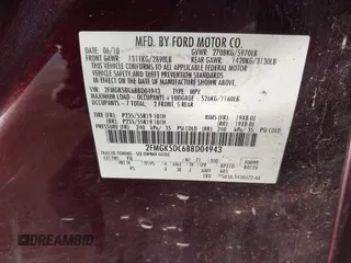 2011 Ford Flex Limited with VIN 2FMGK5DC6BBD04943, listed as a IAAI auction lot 41674422 with 155,636 mi miles. Bid and sale history available at carsss.com. Image 9.