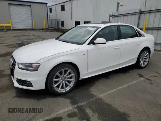 2014 Audi A4 Premium Plus with VIN WAUFFAFL5EA046793, listed as a Copart auction lot 53102785 with 34,396 mi miles and Salvage title. Bid and sale history available at DreamBid. Image 1.