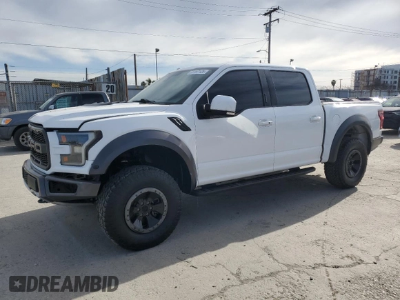 2017 Ford F-150 Raptor with VIN 1FTFW1RG6HFB54428, listed as a Copart auction lot 51157125 with 46,227 mi miles and Salvage Title. Bid and sale history available at carsss.com. Image 1.