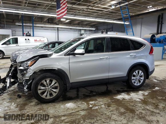 2014 Honda CR-V EX-L with VIN 5J6RM4H72EL055554, listed as a Copart auction lot 49956535 with 46,909 mi miles and Salvage Title. Bid and sale history available at carsss.com. Image 1.