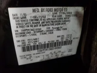 2006 Ford Five Hundred SEL with VIN 1FAFP24136G144460, listed as a Copart auction lot 80441624 with 0 mi miles and Clean Title. Bid and sale history available at carsss.com. Image 12.