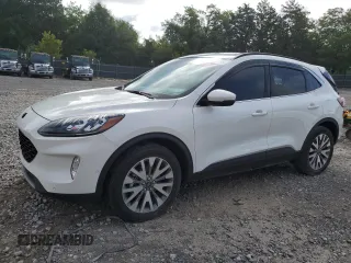 2020 Ford Escape Titanium with VIN 1FMCU9J91LUC38161, listed as a Copart auction lot 64293535 with 48,682 mi miles and Salvage title. Bid and sale history available at DreamBid. Image 1.