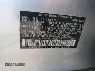 2024 Subaru Outback Premium with VIN 4S4BTADC8R3285032, listed as a Copart auction lot 60518295 with 22,204 mi miles and Salvage title. Bid and sale history available at DreamBid. Image 13.