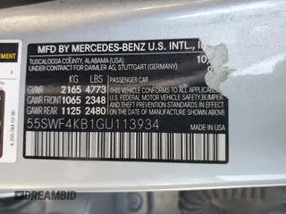 2016 Mercedes-Benz C 300 Luxury with VIN 55SWF4KB1GU113934, listed as a Copart auction lot 87175184 with 97,937 mi miles and Salvage title. Bid and sale history available at DreamBid. Image 13.