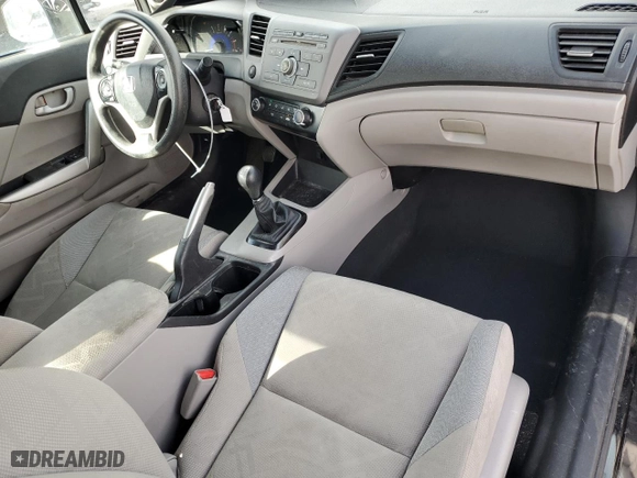 2012 Honda Civic Cpe LX with VIN 2HGFG3A56CH542707, listed as a Copart auction lot 43611665 with 76,377 mi miles and Salvage Title. Bid and sale history available at carsss.com. Image 8.