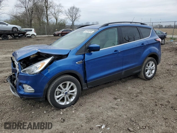 2018 Ford Escape SEL with VIN 1FMCU0HD2JUD17843, listed as a Copart auction lot 52518245 with 54,009 mi miles and Salvage Title. Bid and sale history available at carsss.com. Image 1.