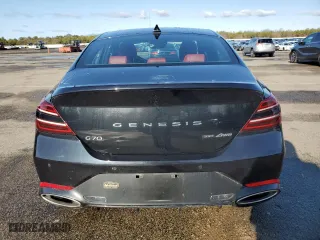 2023 Genesis G70 3.3T with VIN KMTG54TE4PU122153, listed as a Copart auction lot 50794015 with 13,604 mi miles and Salvage Title. Bid and sale history available at carsss.com. Image 6.
