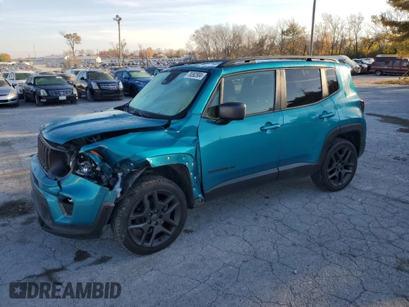 2021 Jeep Renegade Latitude with VIN ZACNJDB16MPM35585, listed as a Copart auction lot 78392904 with 151,653 mi miles and Salvage Title. Bid and sale history available at DreamBid. Image 1.