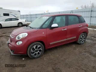 2014 FIAT 500L Lounge with VIN ZFBCFACH2EZ022025, listed as a Copart auction lot 48222185 with 154,131 mi miles and Salvage Title. Bid and sale history available at carsss.com. Image 1.