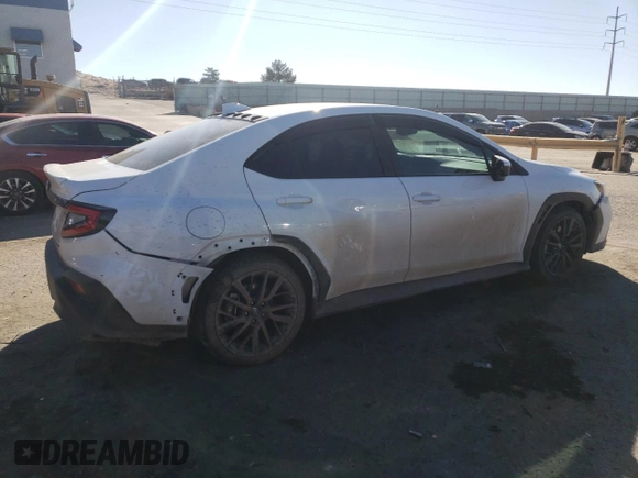 2022 Subaru WRX Premium with VIN JF1VBAF62N9018882, listed as a Copart auction lot 45799875 with 26,035 mi miles and Salvage Title. Bid and sale history available at carsss.com. Image 3.