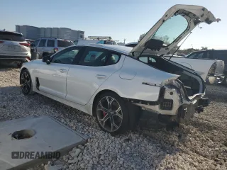 2021 Kia Stinger GT1 with VIN KNAE45LC6M6087917, listed as a Copart auction lot 53020095 with 57,615 mi miles and Salvage Title. Bid and sale history available at carsss.com. Image 2.